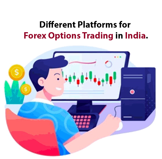 The image describes different platforms for Forex Options Trading in India.