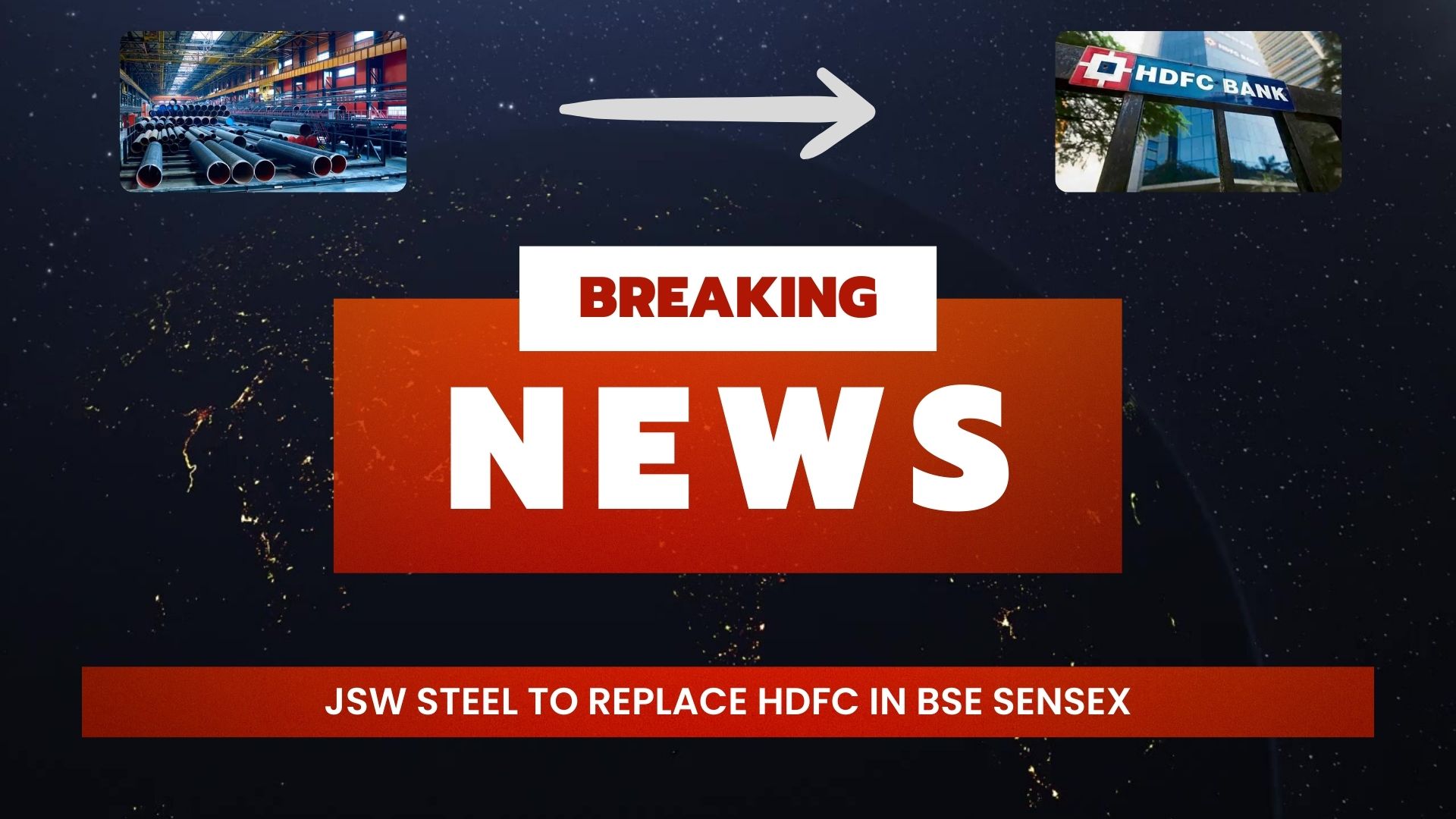 JSW TO REPLACE HDFC
