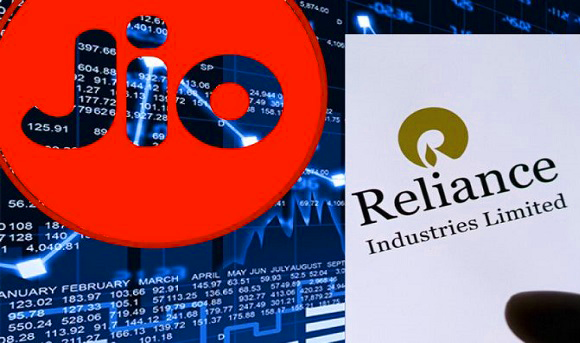 The image contains the logo of Reliance Industries & Jio Financial Services of their Demerger.