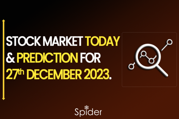 The image features the daily stock market prediction research for December 27, 2023.