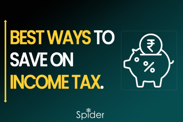The image is a Feature image of what are the different options available to save on Income Tax.