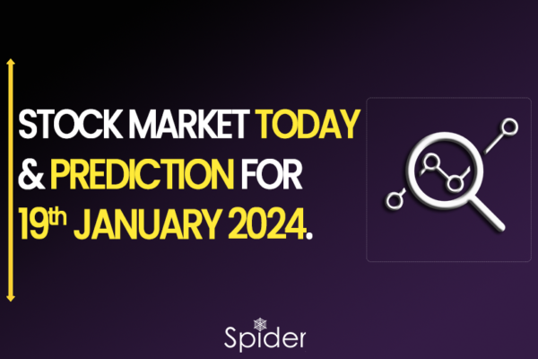 The image is a feature picture of the Stock market Today and a prediction for 19th January 2024.