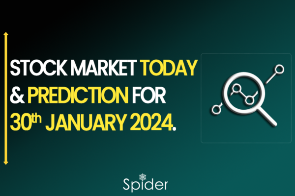 The picture is a featured image of the Stock Market Today and a prediction for 30th January 2024.