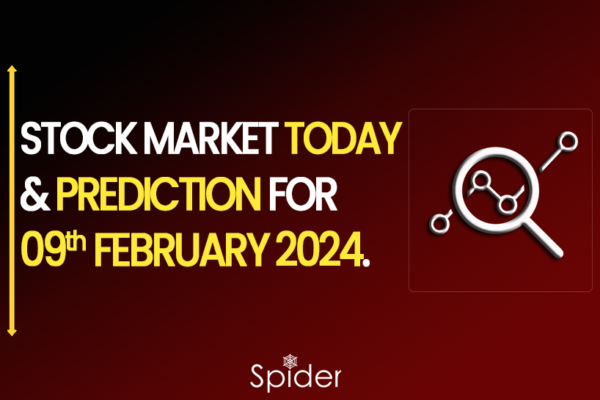 The picture is a feature image of the Stock market Today and a prediction for 09th February 2024.