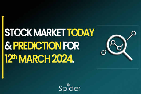 The picture is a featured image of the Stock market Today and a prediction for 12th March 2024.