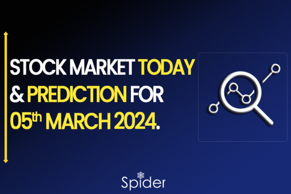 The picture is a featured image of the Stock market Today and a prediction for 05th March 2024.
