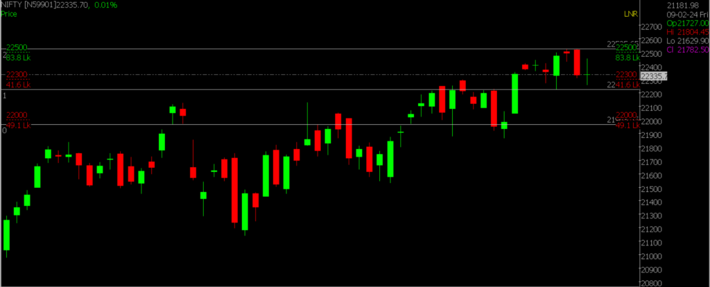The picture is of the Nifty Stock Market chart in the daily time frame, used for predicting the market on March 13, 2024.
