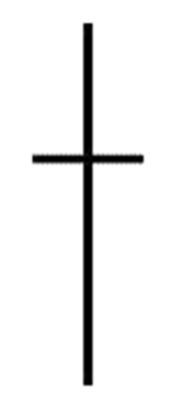 The image is a type of Doji Candlestick Pattern with a "PLUS" sign but having a longer wick indicating the Long-Legged Doji Candlestick Pattern.