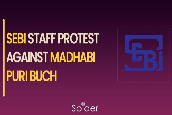 This image is about sebi staff protest agains Madhab Puri Buch