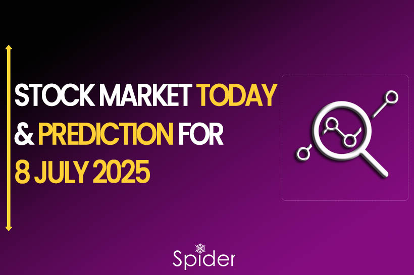 This image is about stock market prediction for 8th July 2025